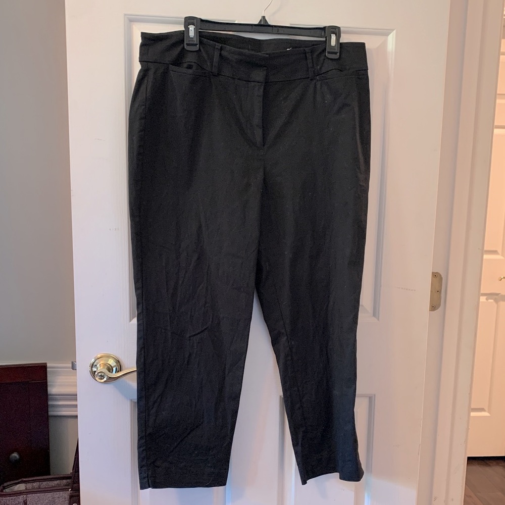 Talbots black cropped pants- size curvy 12